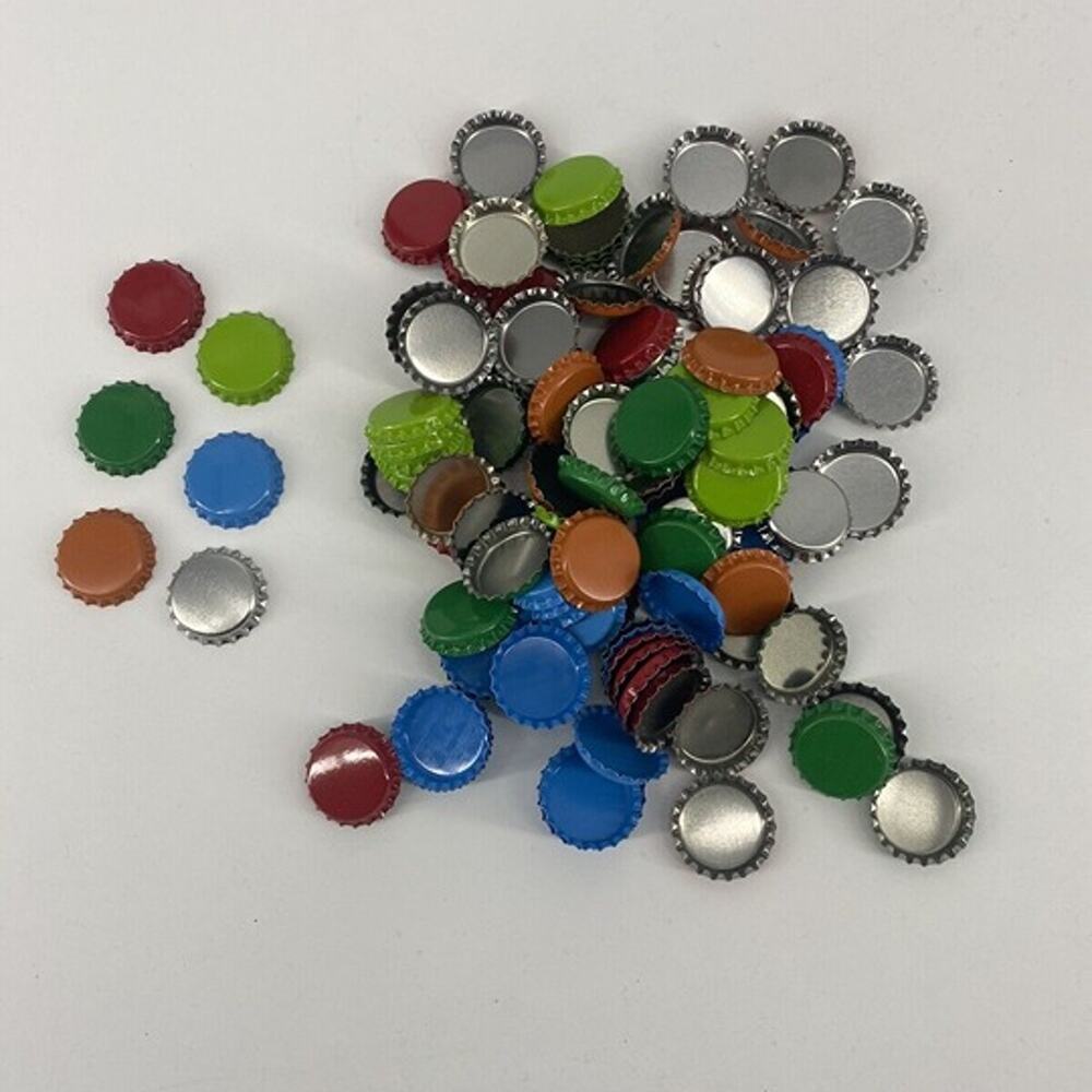 120 Count Assorted Plain Bottle Caps For Crafting, Home Brewing, Etc